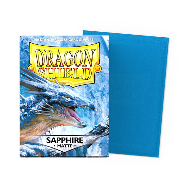 Dragon Shield Standard Size Matte Sleeves - Sapphire (100 Sleeves)