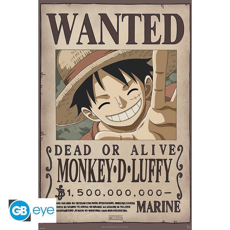 One Piece - Poster Maxi 91.5x61 - Wanted Luffy
