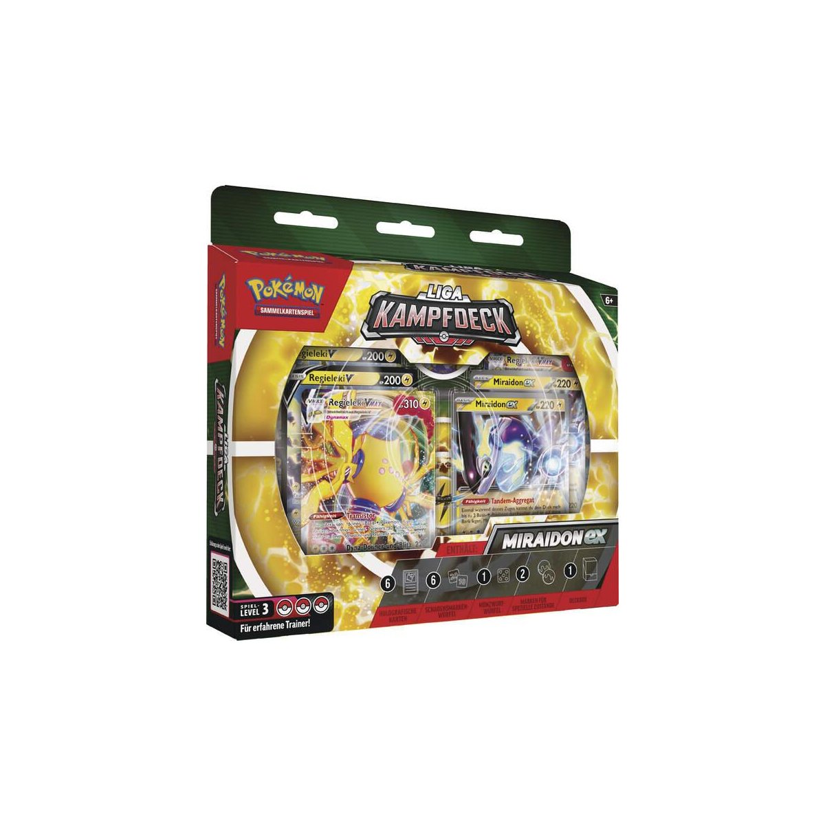 Pokémon TCG: Deluxe-Kampfdeck Miraidon-ex – 60 Karten, Spielmatte, Marker & Code Fürs Online-Spiel