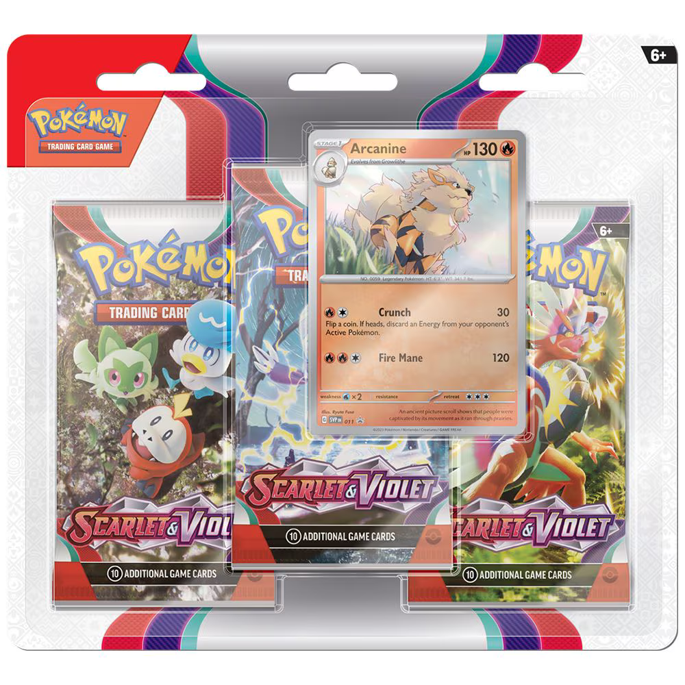 Pokémon Scarlet & Violet - 3-Pack Blister Arcanine - EN